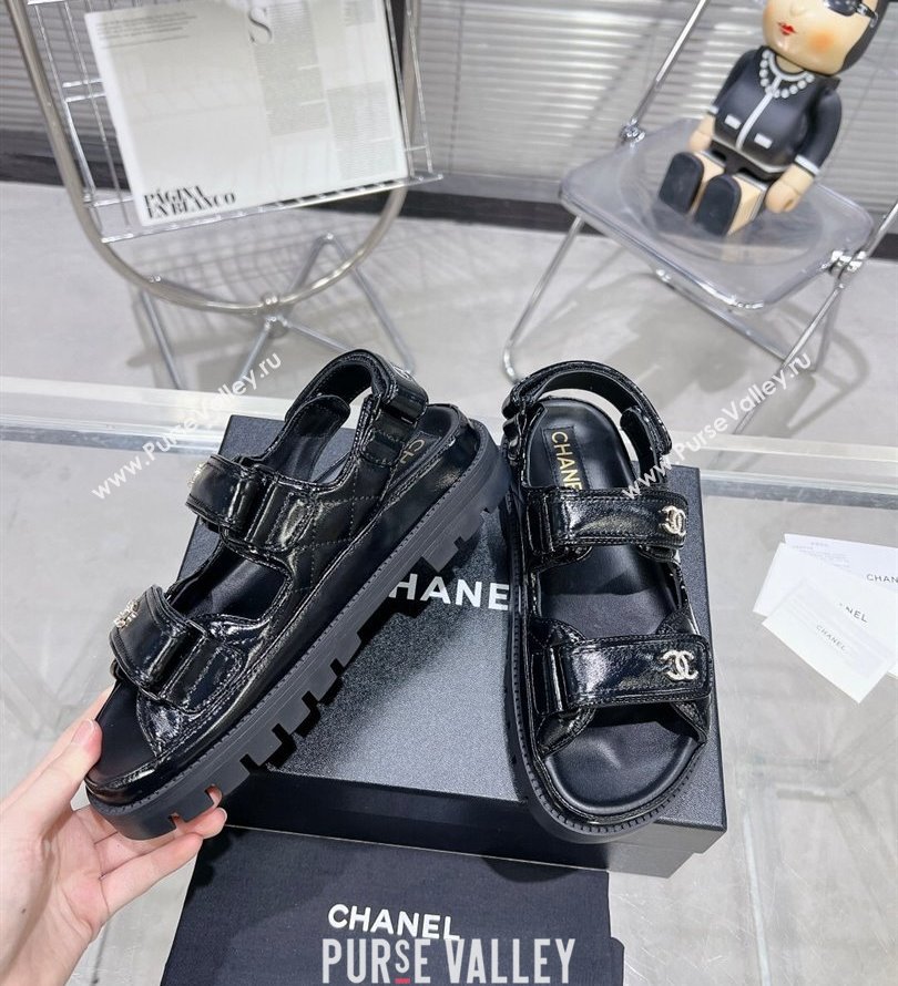 Chanel CC Logo Platform Beach Sandals 10 2024 (modeng-24030440)