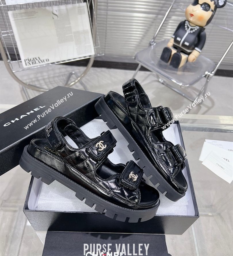 Chanel CC Logo Platform Beach Sandals 10 2024 (modeng-24030440)