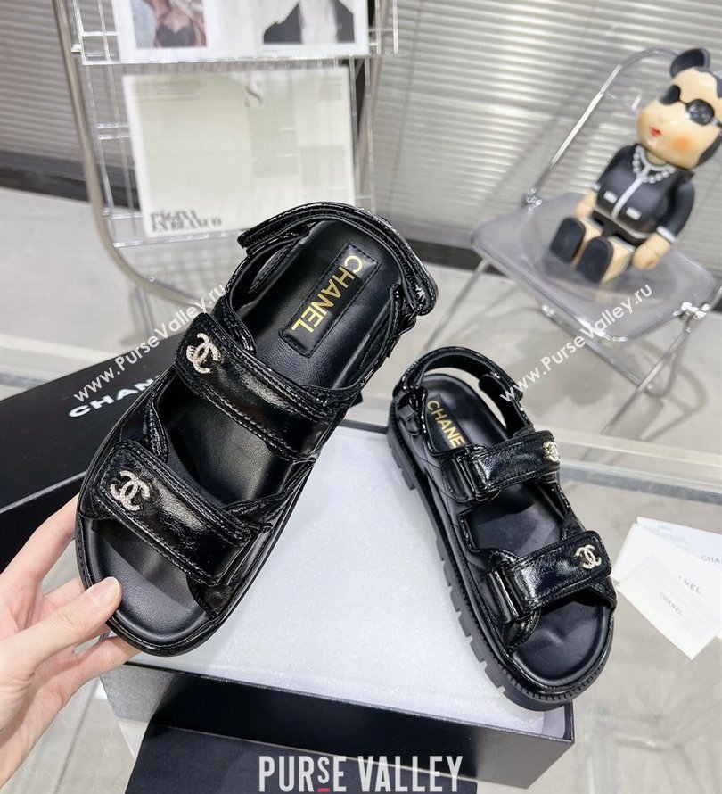 Chanel CC Logo Platform Beach Sandals 10 2024 (modeng-24030440)