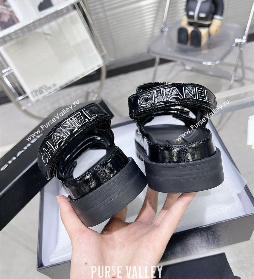 Chanel CC Logo Platform Beach Sandals 10 2024 (modeng-24030440)