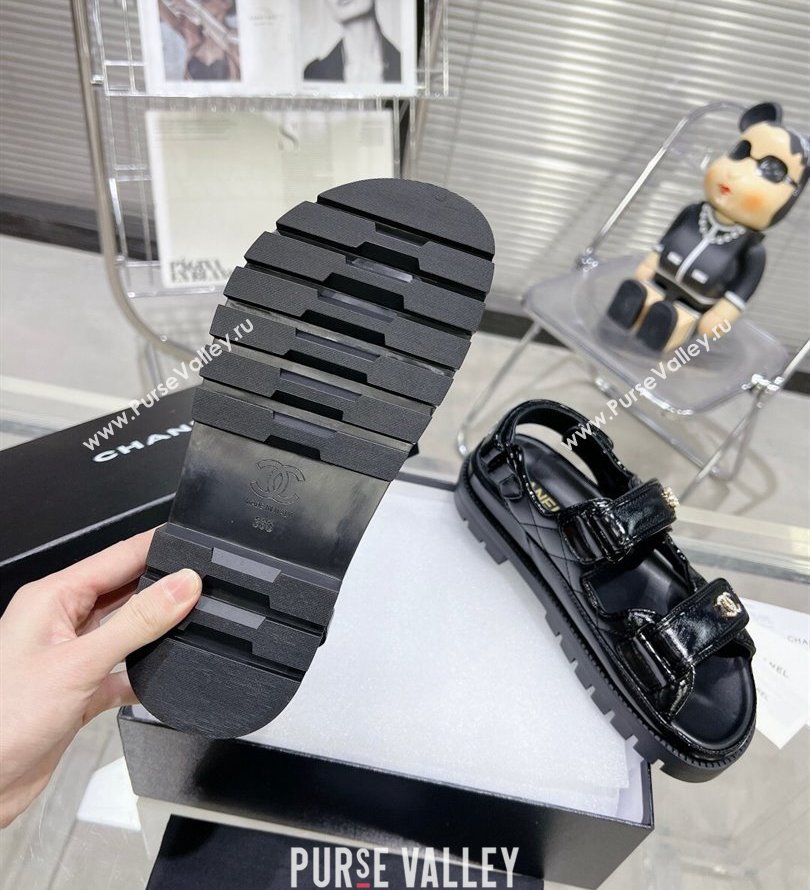 Chanel CC Logo Platform Beach Sandals 10 2024 (modeng-24030440)