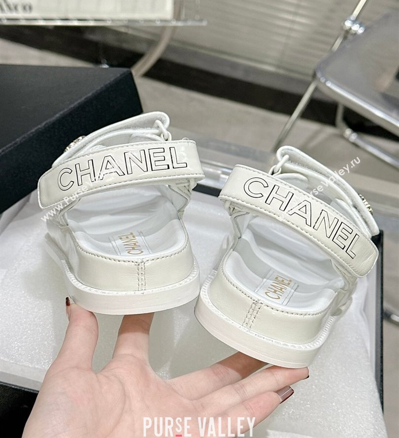 Chanel CC Logo Beach Sandals 09 2024 (modeng-24030429)