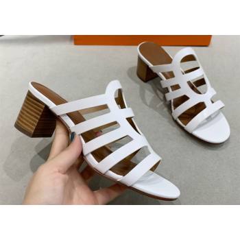 Hermes Celena Sandals White with Chaine dAncre (guodong-24030403)