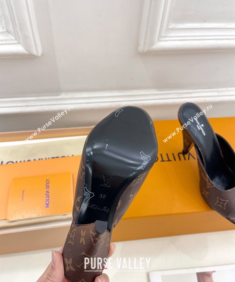 Louis Vuitton Heel 8.5cm Super Mules in Monogram Canvas 2024 (modeng-24030609)