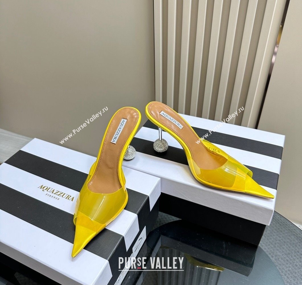 Aquazzura Heel 8.5cm PVC Yes Darling Mules 01 2024 (modeng-24032301)