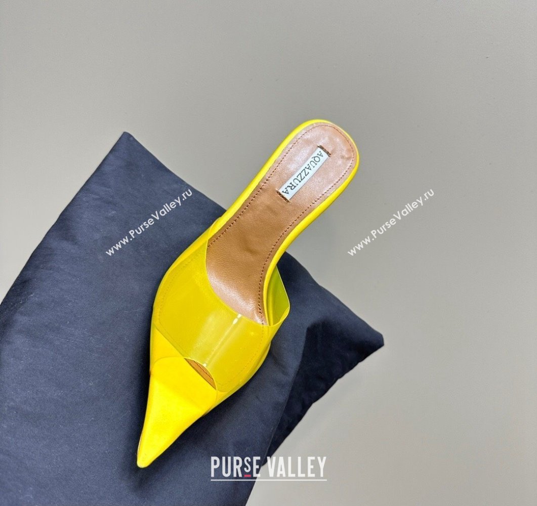 Aquazzura Heel 8.5cm PVC Yes Darling Mules 01 2024 (modeng-24032301)