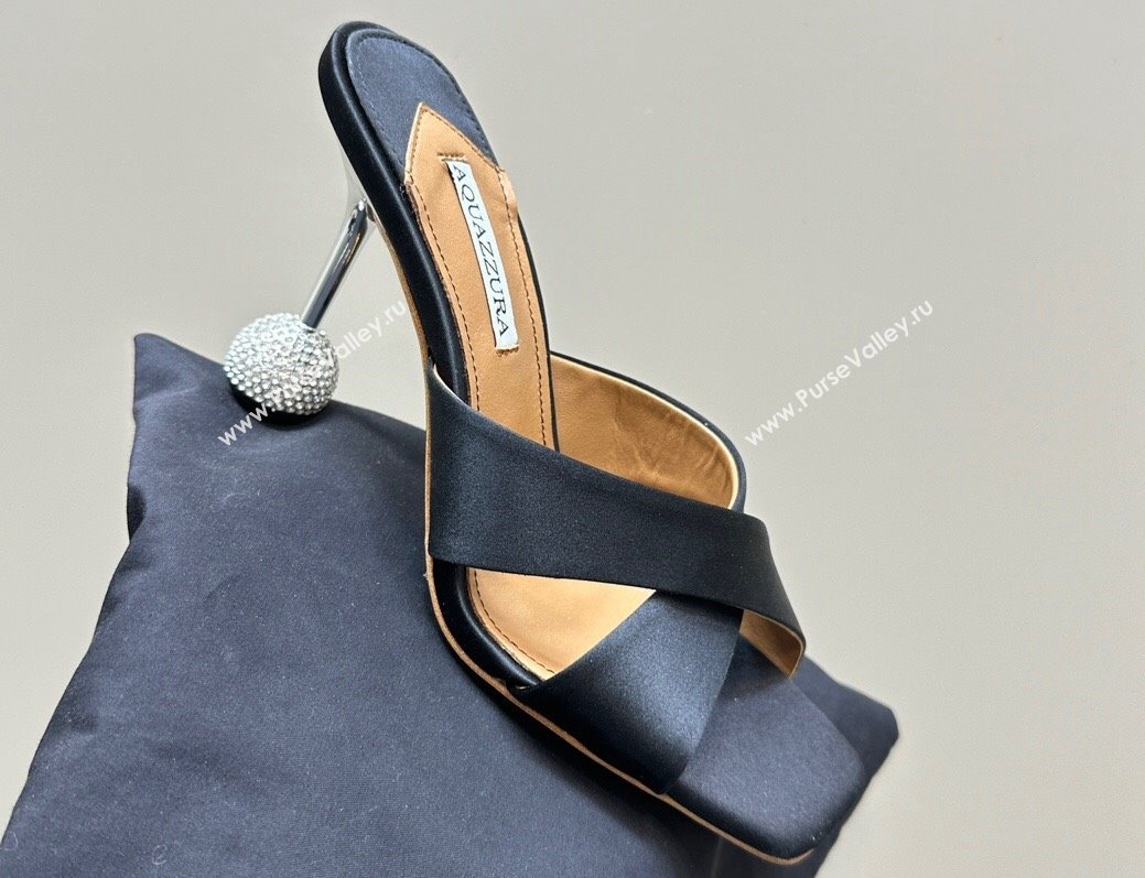 Aquazzura Heel 8.5cm Yes Darling Mules with crossover straps 09 2024 (modeng-240323a09)