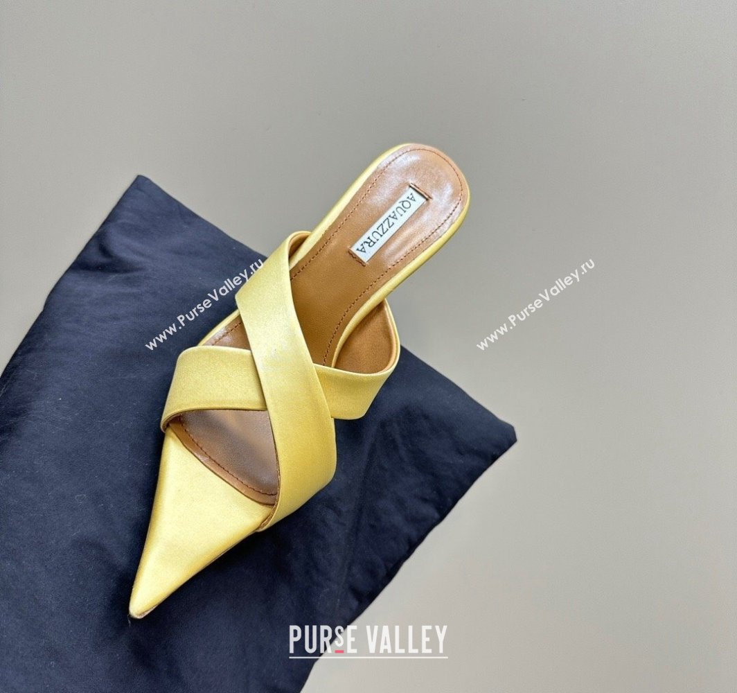 Aquazzura Heel 8.5cm Yes Darling Mules with crossover straps 14 2024 (modeng-240323a14)
