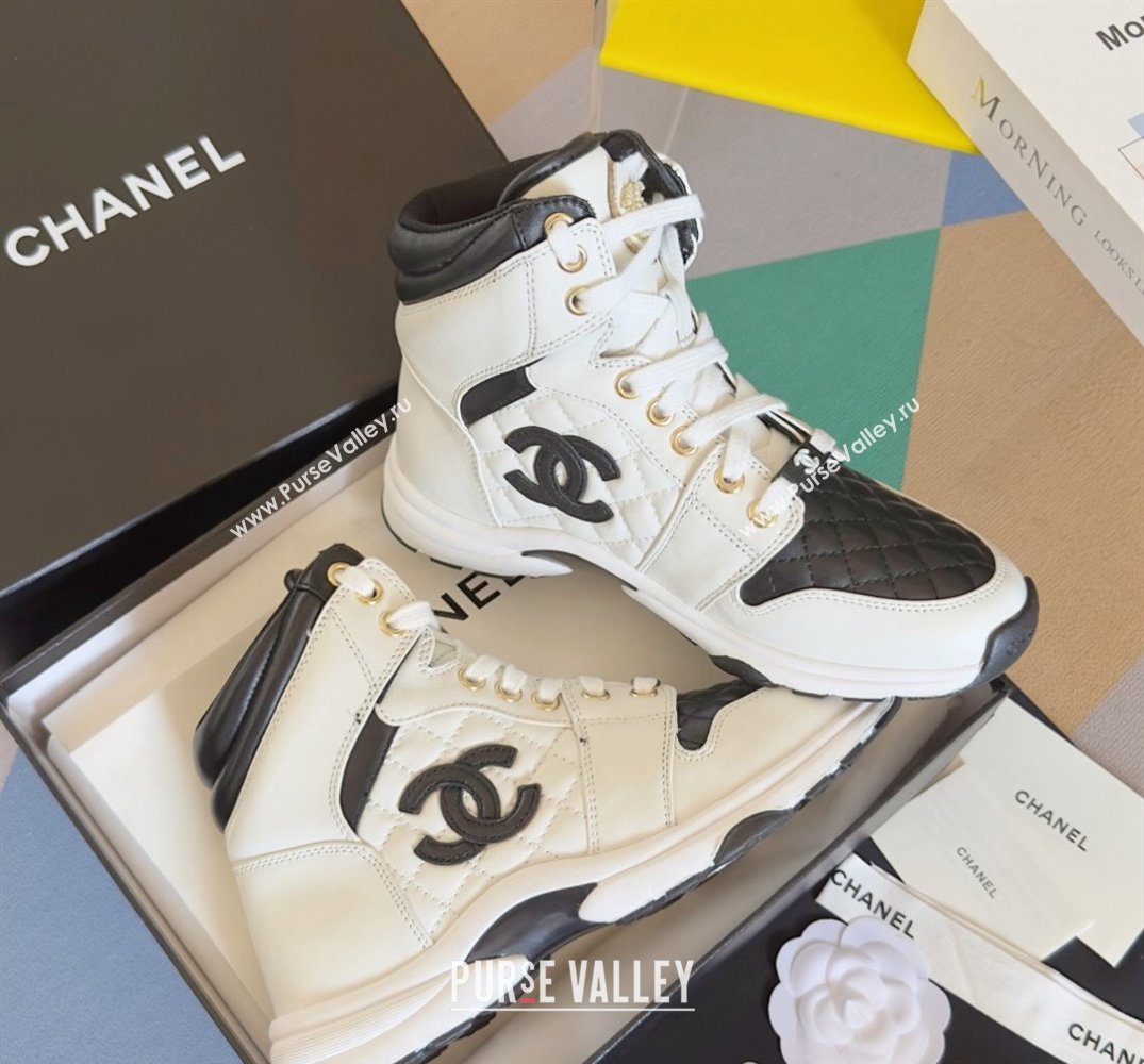 Chanel Quilting CC Logo High-top Sneakers Top Quality 06 2024 (guoran-240305g06)