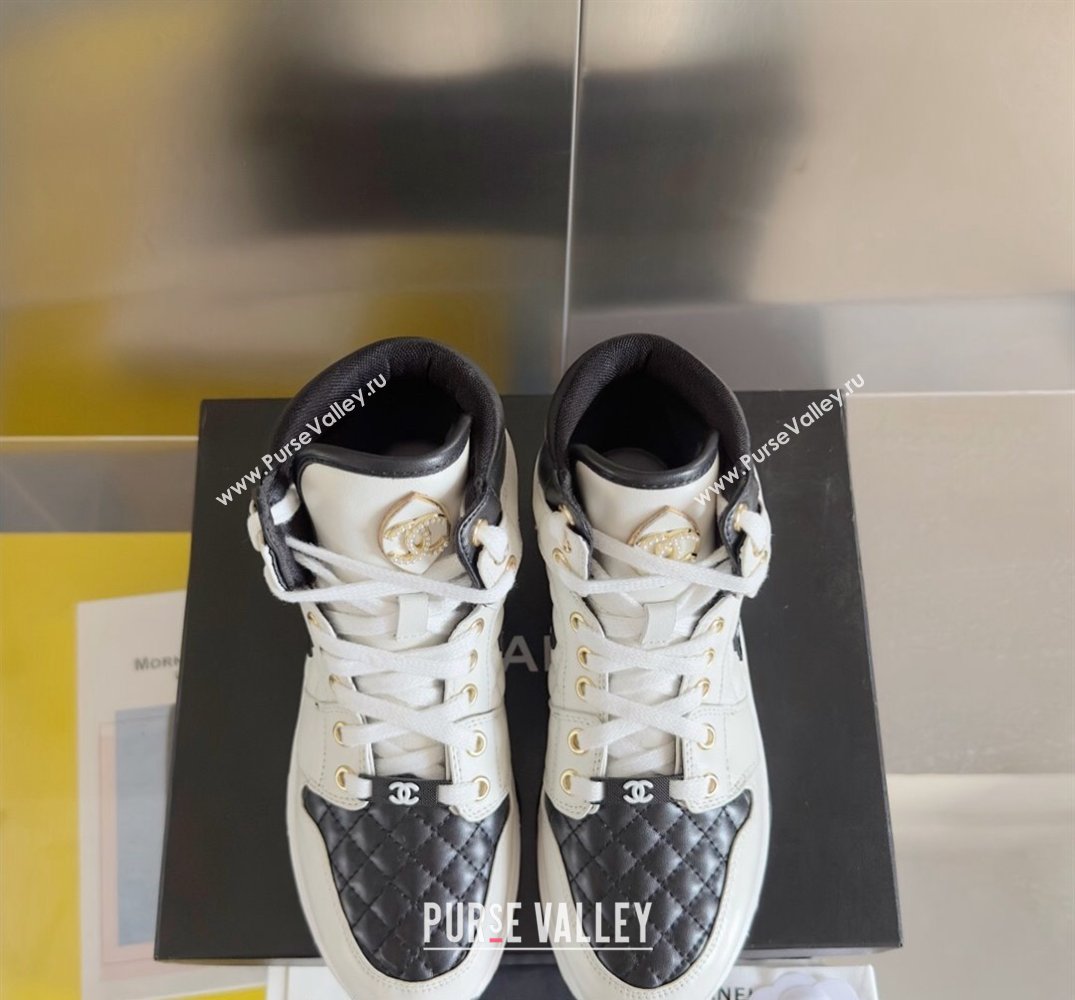 Chanel Quilting CC Logo High-top Sneakers Top Quality 06 2024 (guoran-240305g06)