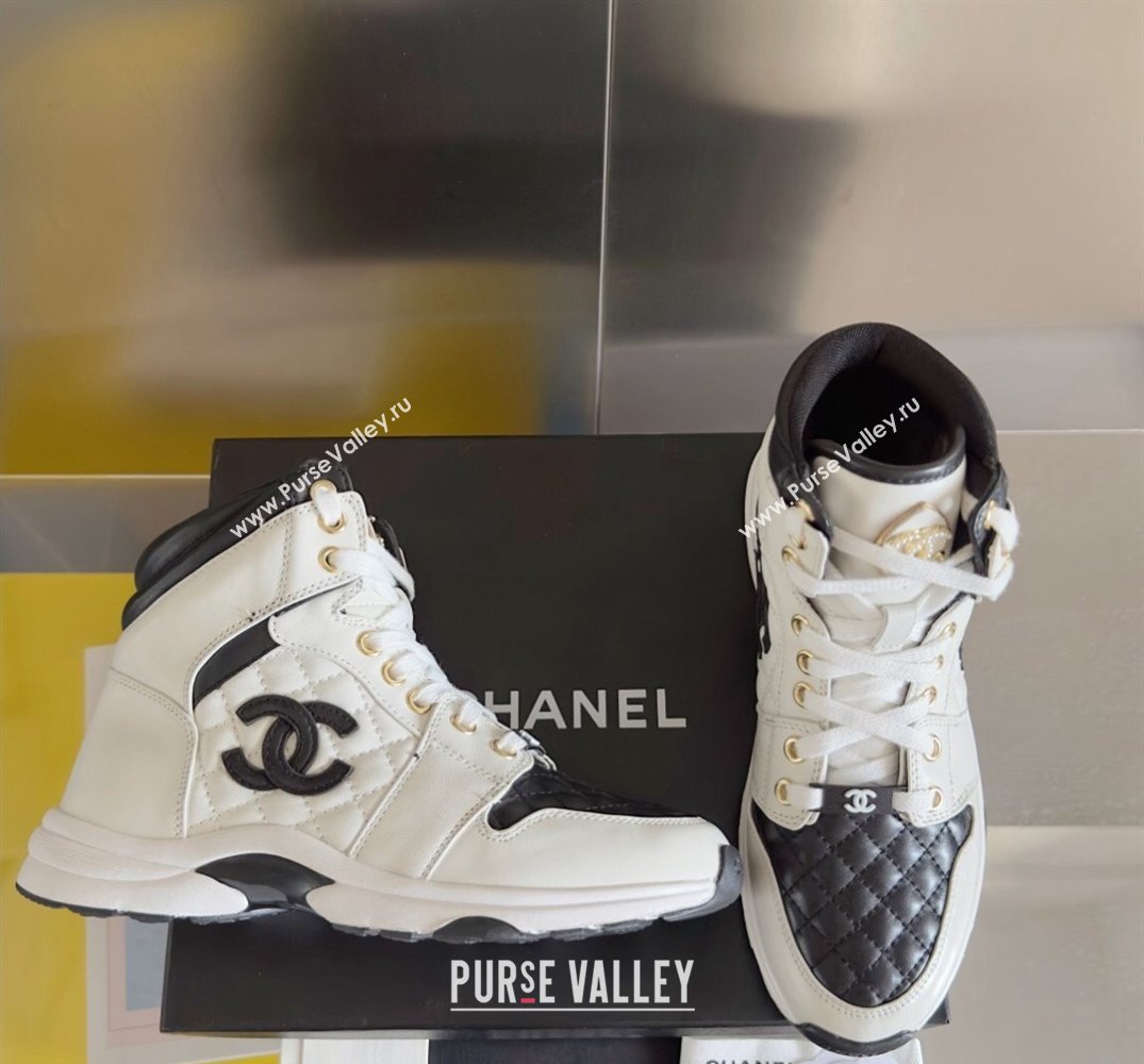 Chanel Quilting CC Logo High-top Sneakers Top Quality 06 2024 (guoran-240305g06)