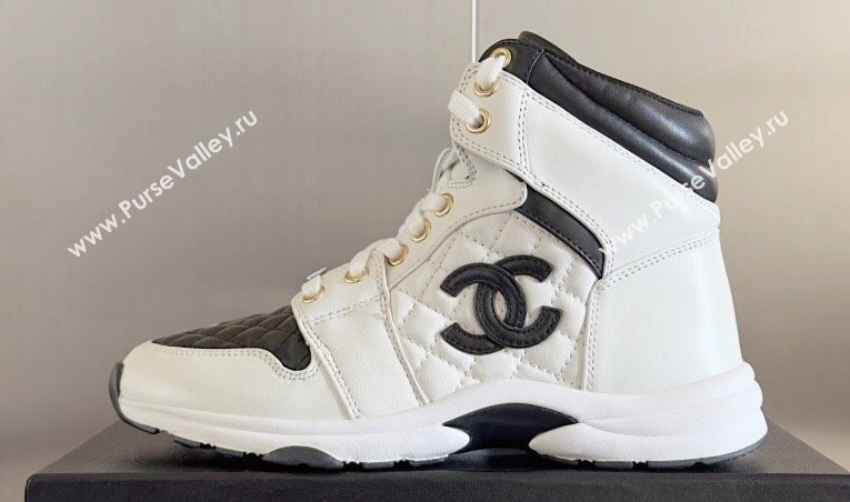 Chanel Quilting CC Logo High-top Sneakers Top Quality 06 2024 (guoran-240305g06)