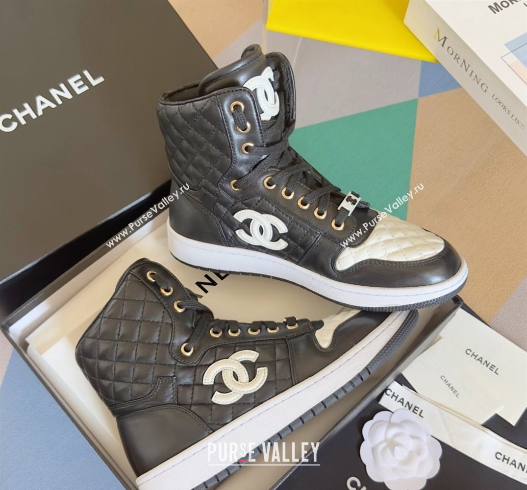 Chanel Quilting CC Logo High-top Sneakers Top Quality 07 2024 (guoran-240305g07)