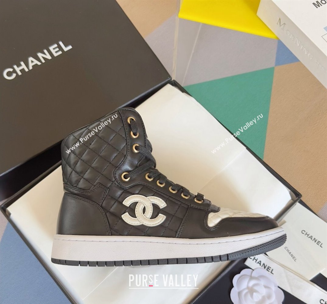 Chanel Quilting CC Logo High-top Sneakers Top Quality 07 2024 (guoran-240305g07)