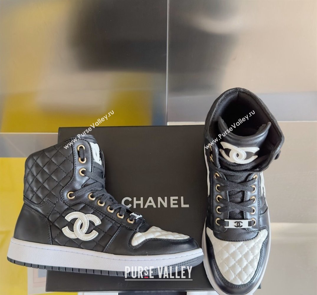 Chanel Quilting CC Logo High-top Sneakers Top Quality 07 2024 (guoran-240305g07)