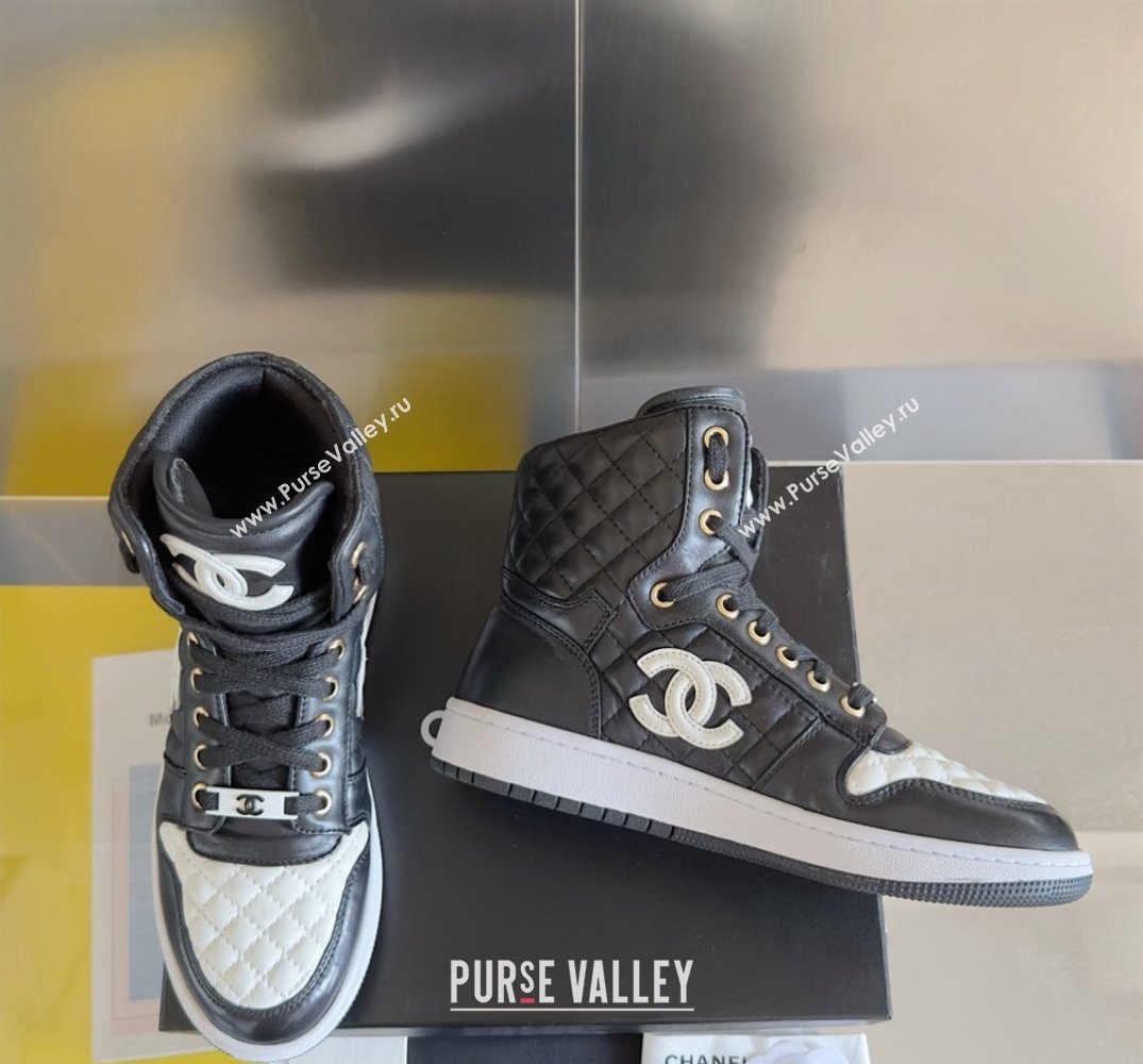 Chanel Quilting CC Logo High-top Sneakers Top Quality 07 2024 (guoran-240305g07)