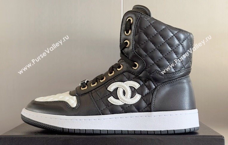 Chanel Quilting CC Logo High-top Sneakers Top Quality 07 2024 (guoran-240305g07)