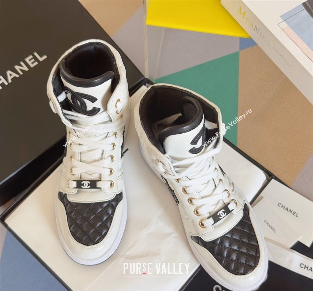 Chanel Quilting CC Logo High-top Sneakers Top Quality 08 2024 (guoran-240305g08)