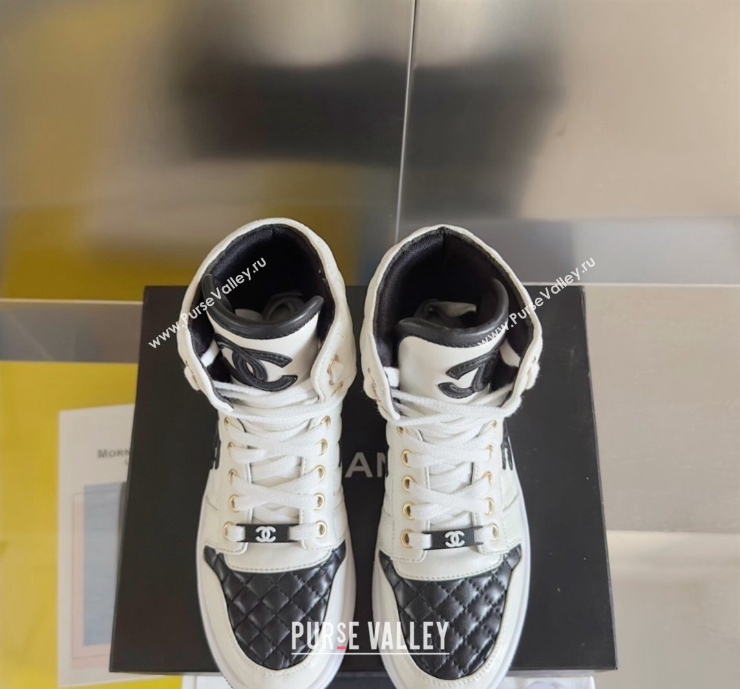 Chanel Quilting CC Logo High-top Sneakers Top Quality 08 2024 (guoran-240305g08)