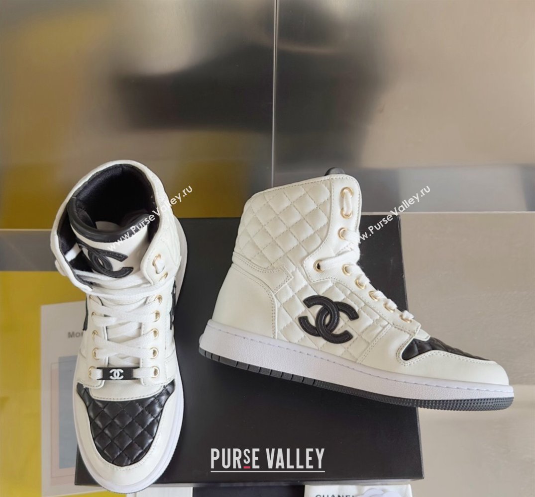 Chanel Quilting CC Logo High-top Sneakers Top Quality 08 2024 (guoran-240305g08)