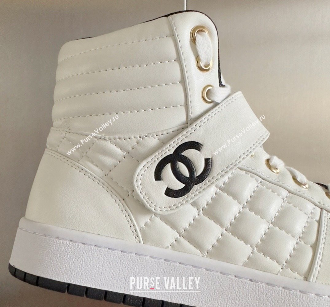 Chanel Quilting CC Logo High-top Sneakers Top Quality 10 2024 (guoran-240305g10)