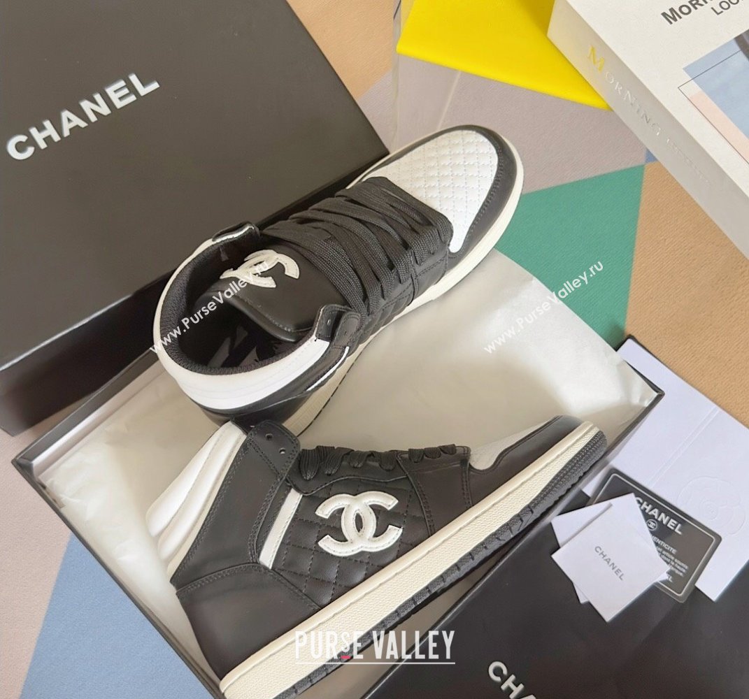 Chanel Quilting CC Logo High-top Women/Men Sneakers Top Quality 01 2024 (guoran-240305g21)