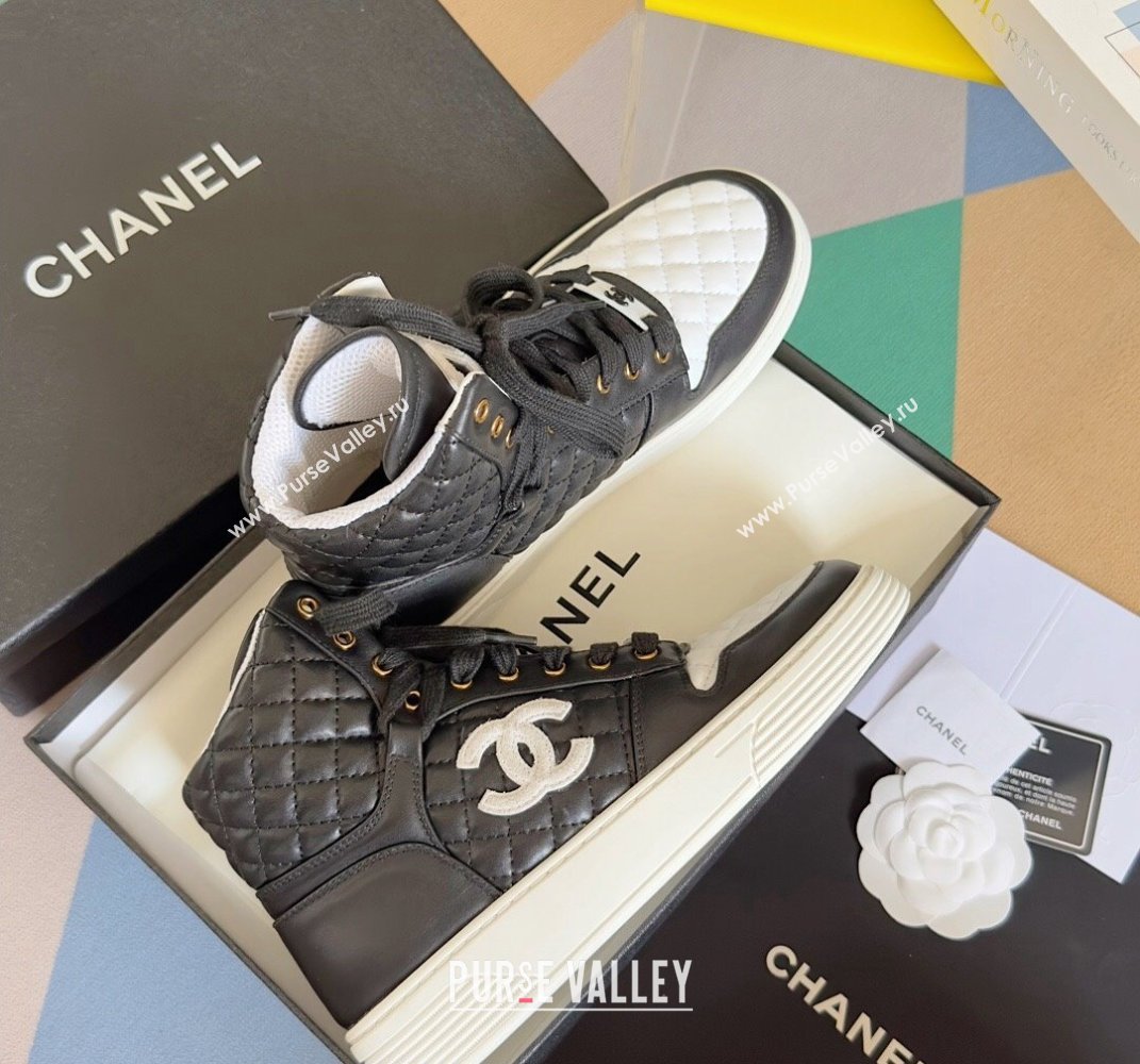 Chanel Quilting CC Logo High-top Sneakers Top Quality 13 2024 (guoran-240305g13)