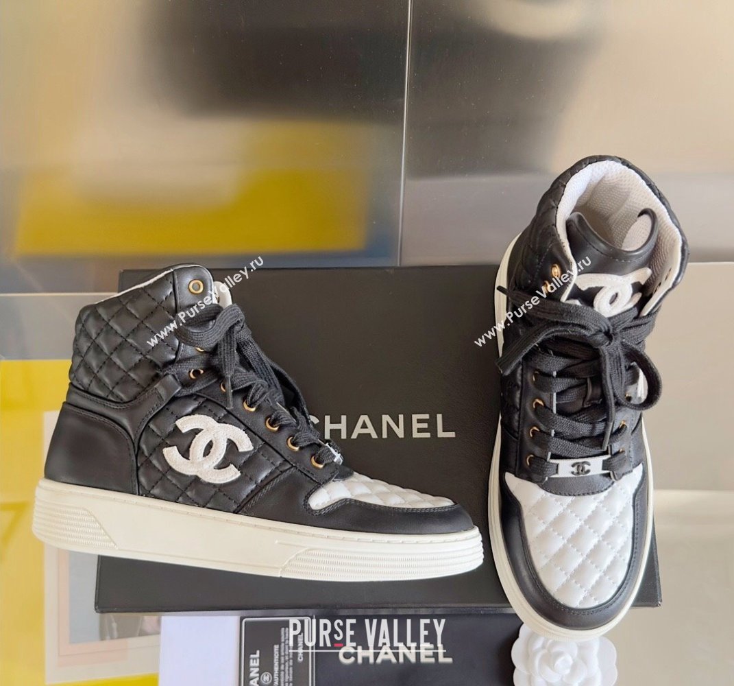 Chanel Quilting CC Logo High-top Sneakers Top Quality 13 2024 (guoran-240305g13)