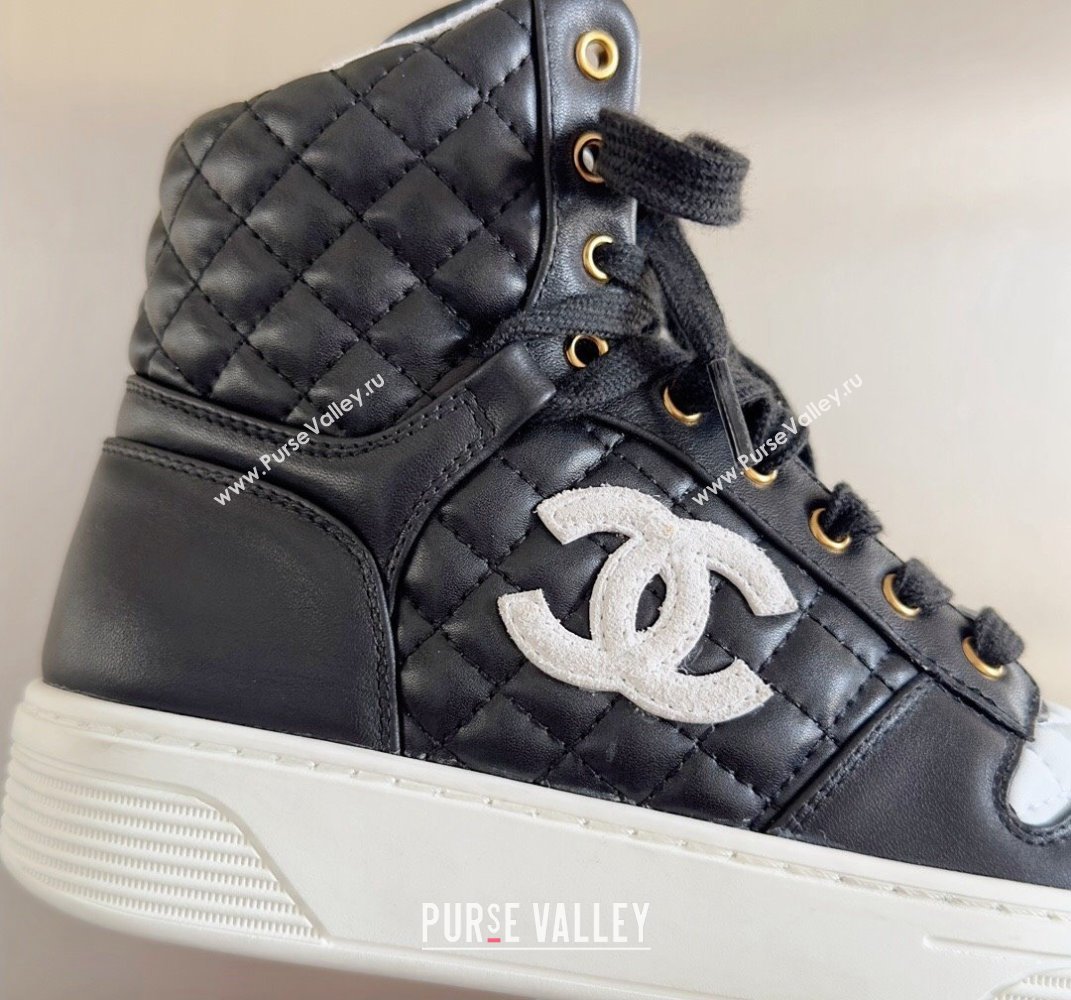 Chanel Quilting CC Logo High-top Sneakers Top Quality 13 2024 (guoran-240305g13)