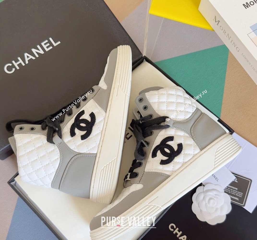 Chanel Quilting CC Logo High-top Sneakers Top Quality 14 2024 (guoran-240305g14)