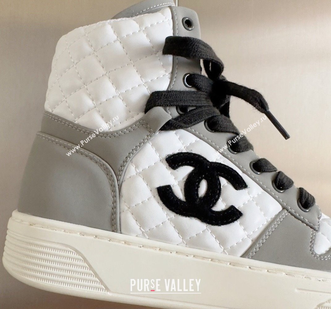 Chanel Quilting CC Logo High-top Sneakers Top Quality 14 2024 (guoran-240305g14)