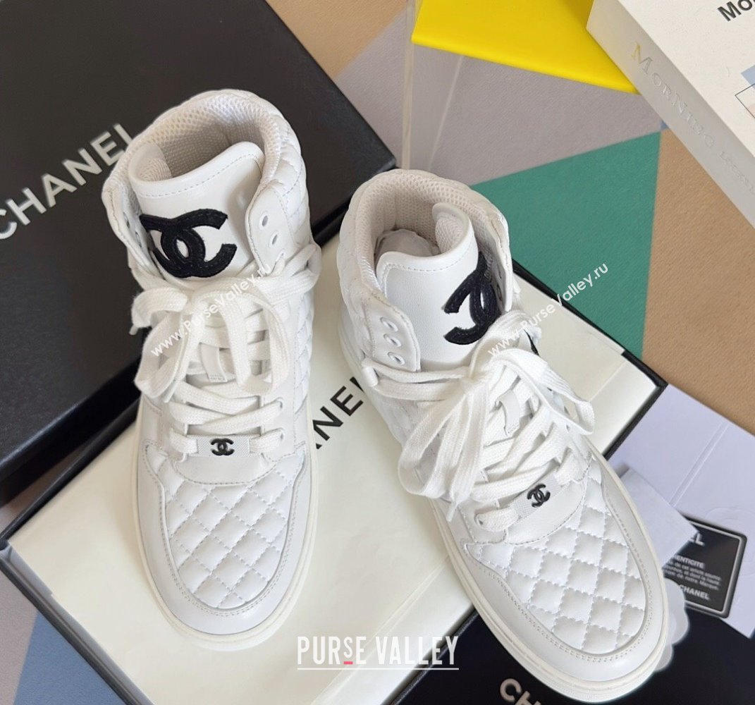 Chanel Quilting CC Logo High-top Sneakers Top Quality 15 2024 (guoran-240305g15)