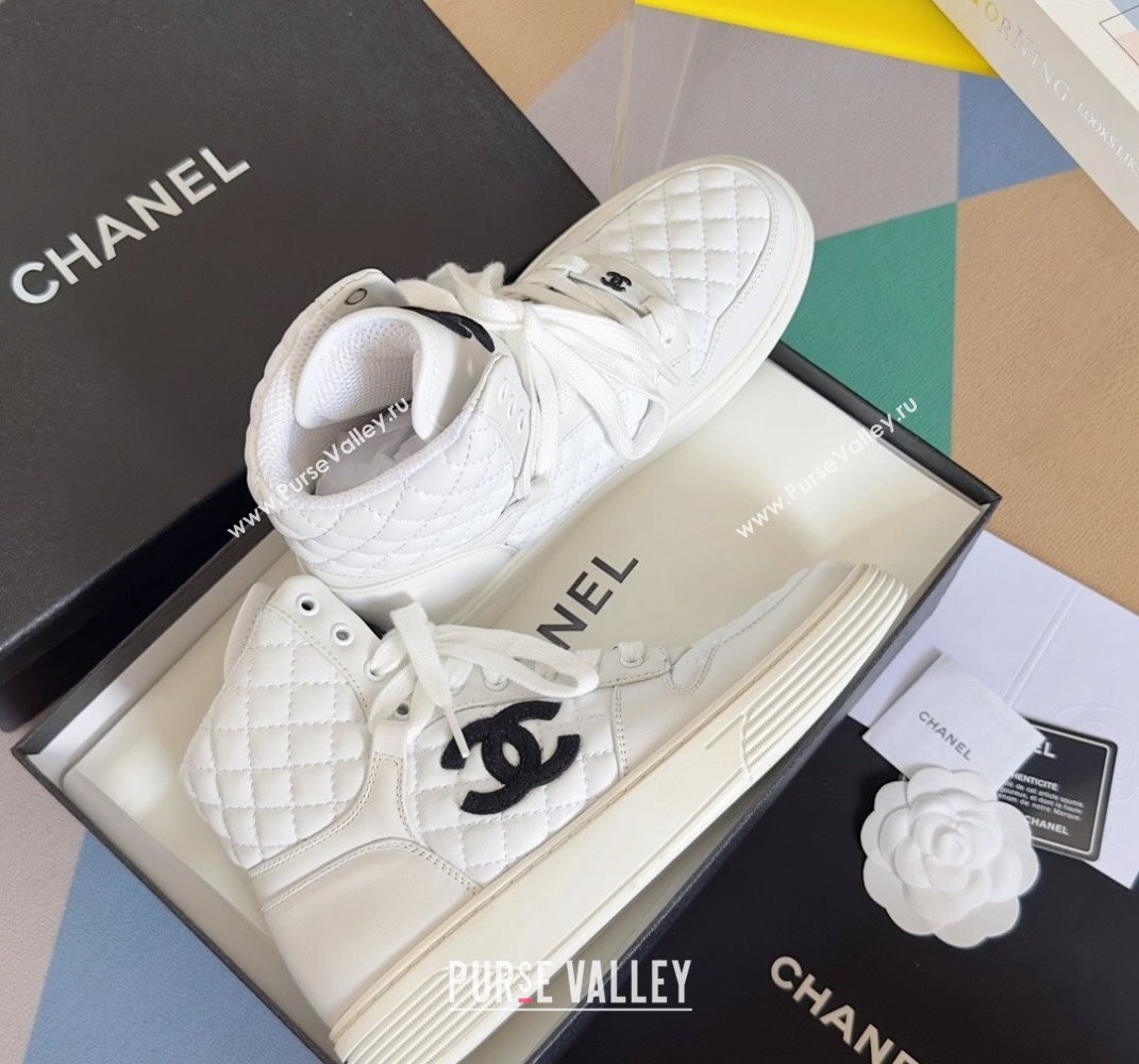 Chanel Quilting CC Logo High-top Sneakers Top Quality 15 2024 (guoran-240305g15)