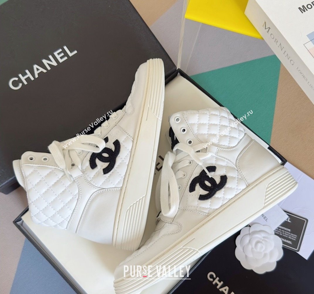 Chanel Quilting CC Logo High-top Sneakers Top Quality 15 2024 (guoran-240305g15)