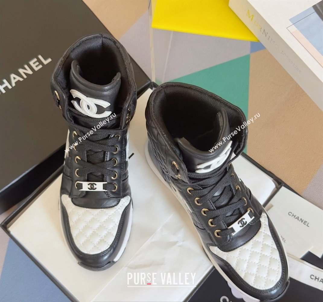 Chanel Quilting CC Logo High-top Sneakers Top Quality 01 2024 (guoran-240305g01)