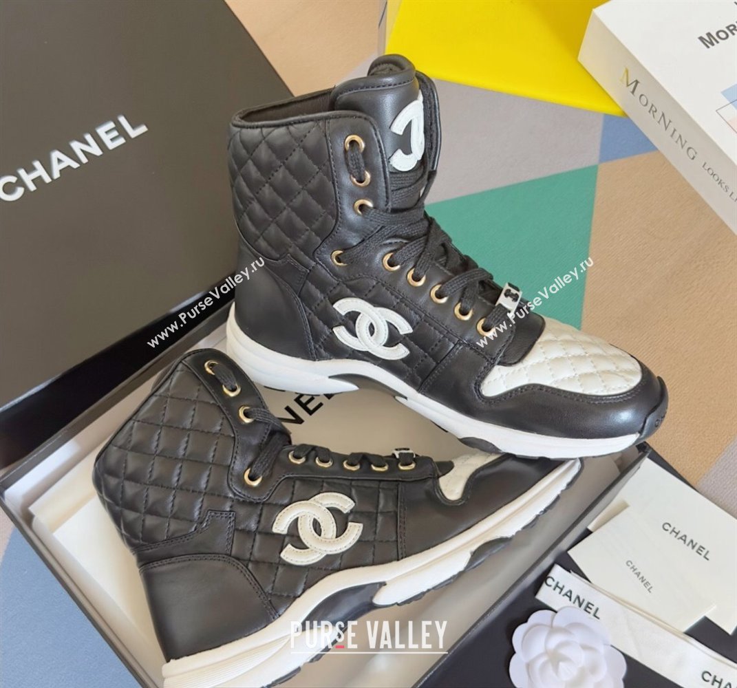 Chanel Quilting CC Logo High-top Sneakers Top Quality 01 2024 (guoran-240305g01)