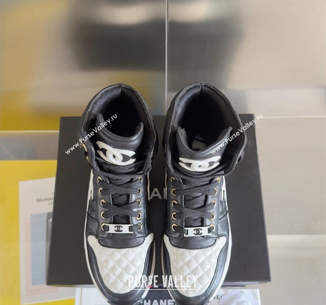 Chanel Quilting CC Logo High-top Sneakers Top Quality 01 2024 (guoran-240305g01)