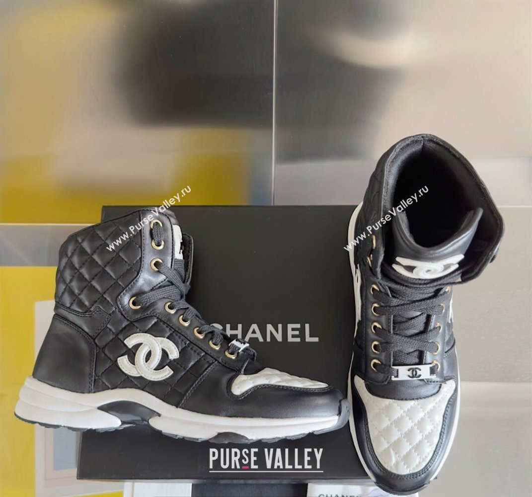 Chanel Quilting CC Logo High-top Sneakers Top Quality 01 2024 (guoran-240305g01)