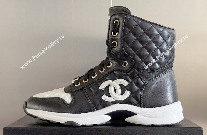 Chanel Quilting CC Logo High-top Sneakers Top Quality 01 2024 (guoran-240305g01)