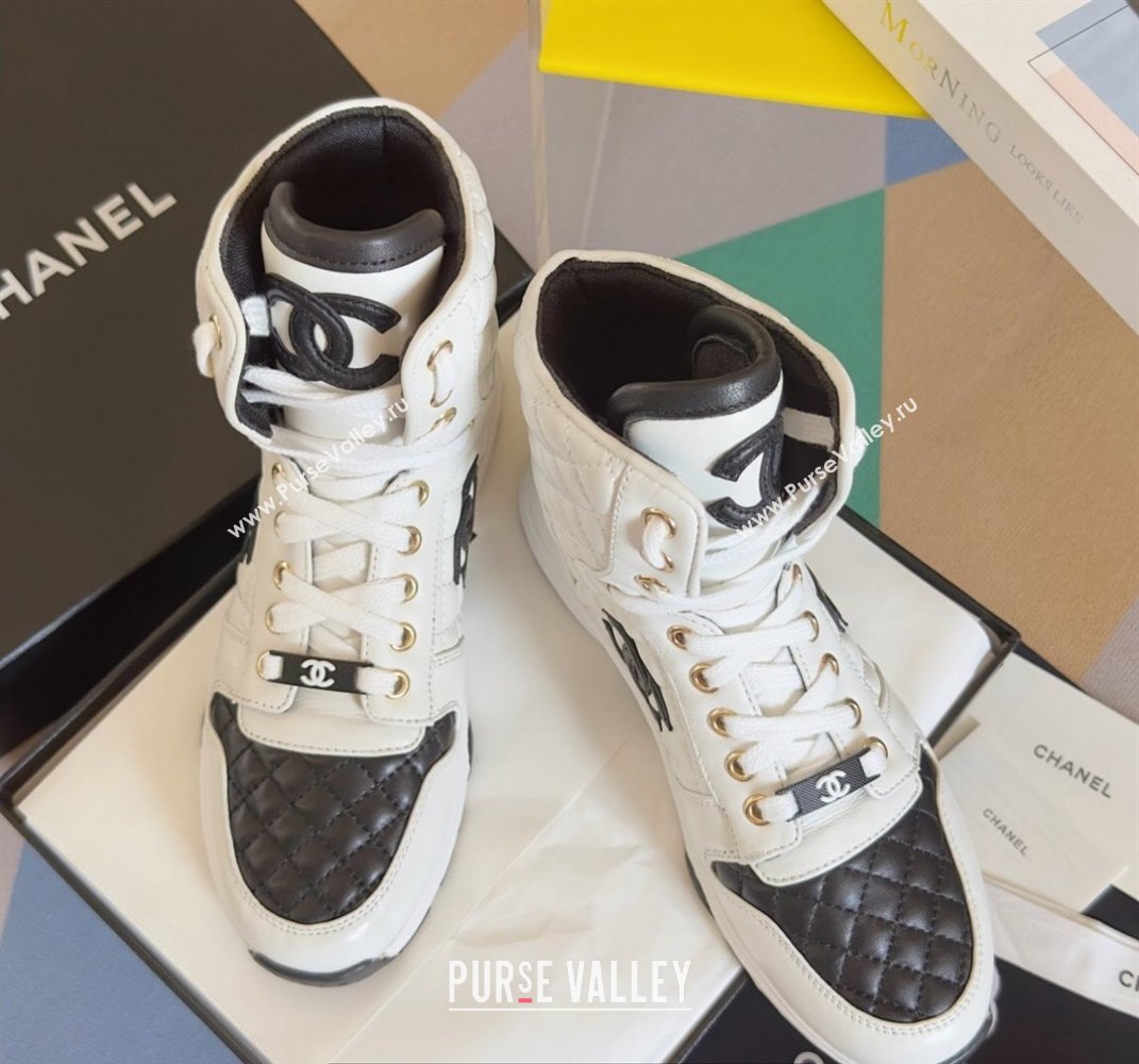 Chanel Quilting CC Logo High-top Sneakers Top Quality 02 2024 (guoran-240305g02)