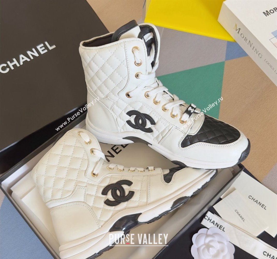 Chanel Quilting CC Logo High-top Sneakers Top Quality 02 2024 (guoran-240305g02)