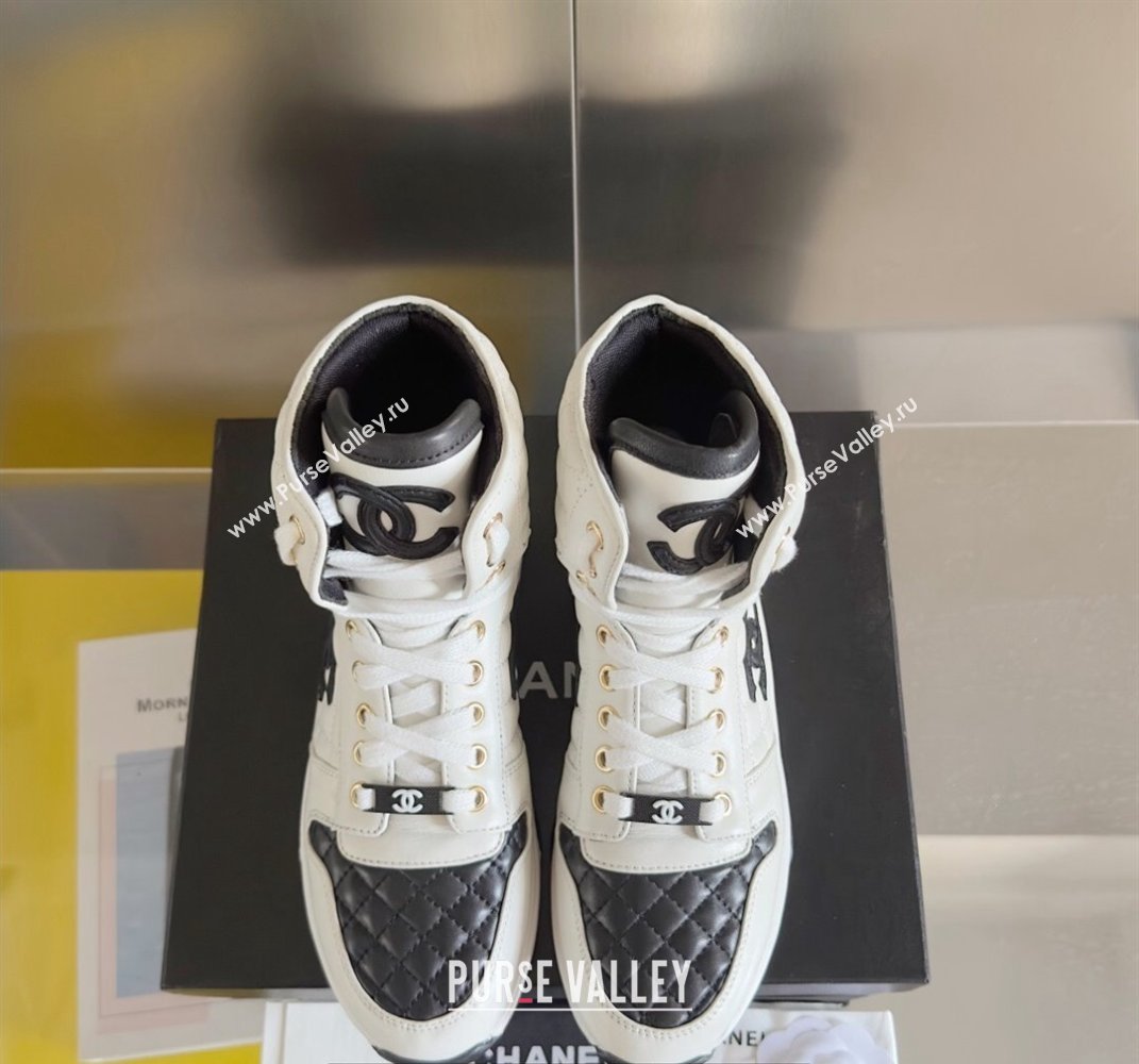 Chanel Quilting CC Logo High-top Sneakers Top Quality 02 2024 (guoran-240305g02)