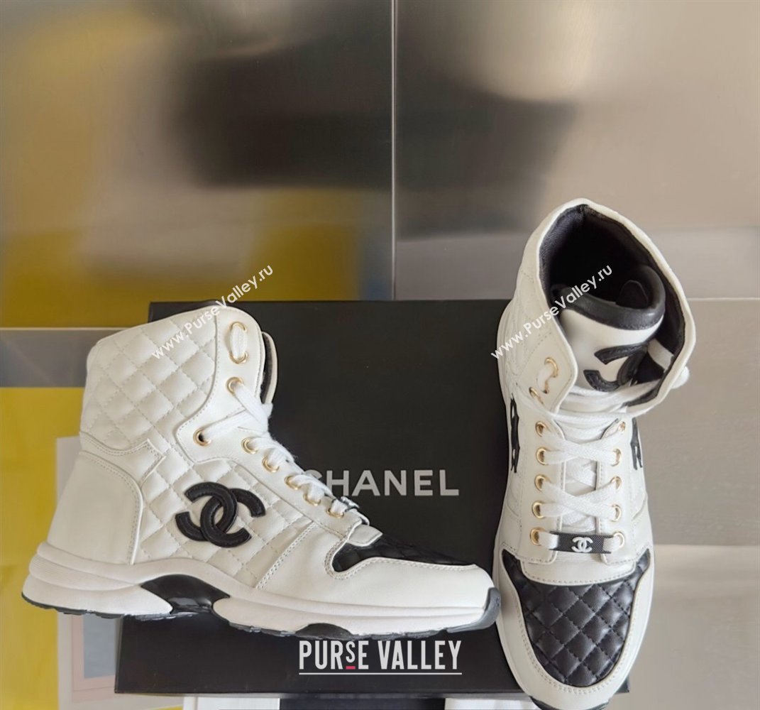 Chanel Quilting CC Logo High-top Sneakers Top Quality 02 2024 (guoran-240305g02)