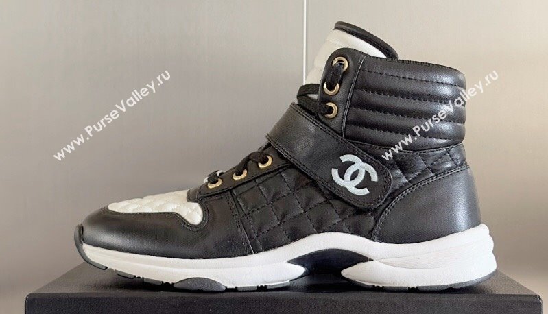 Chanel Quilting CC Logo High-top Sneakers Top Quality 03 2024 (guoran-240305g03)