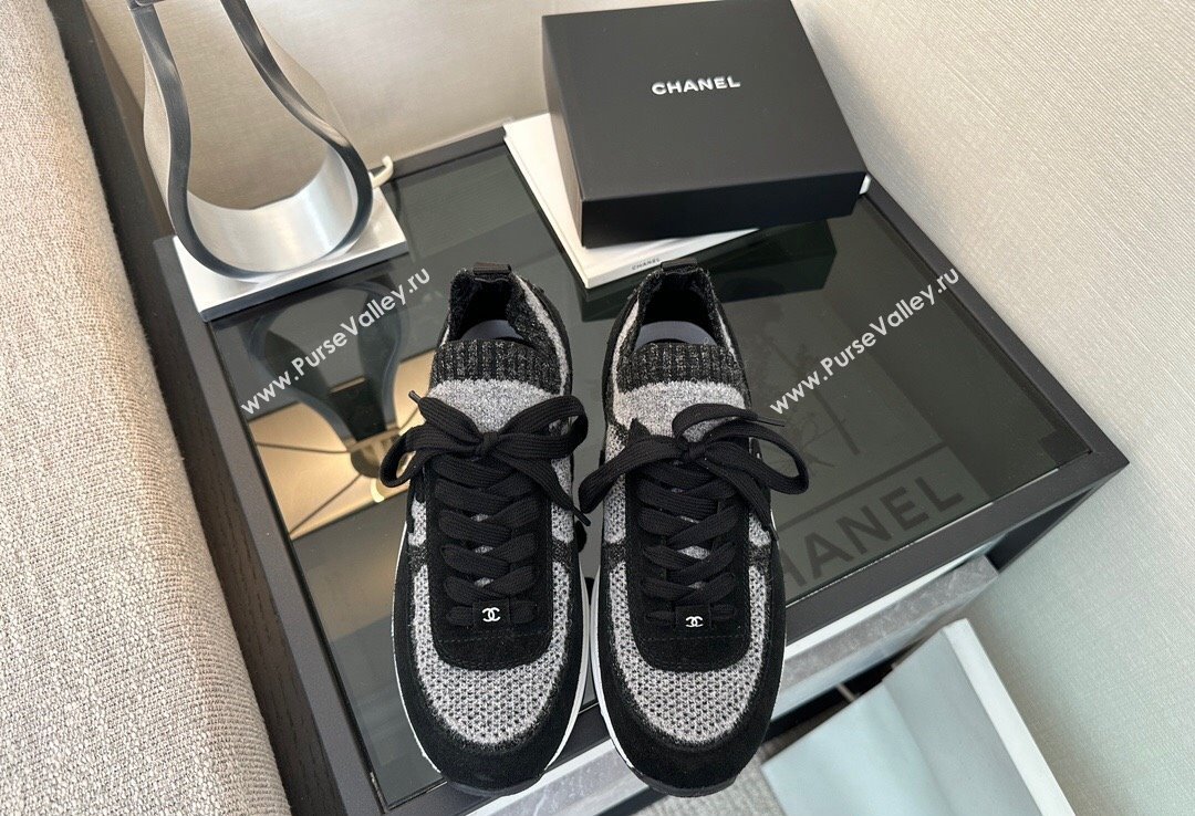 Chanel CC Logo Mesh Sneakers Black 2024 (xo-24030503)