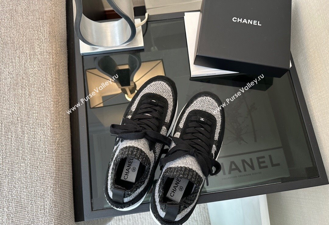 Chanel CC Logo Mesh Sneakers Black 2024 (xo-24030503)