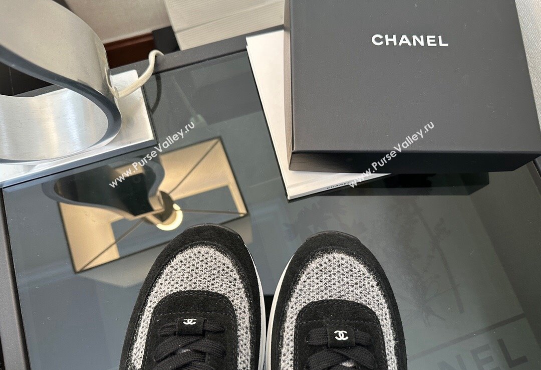 Chanel CC Logo Mesh Sneakers Black 2024 (xo-24030503)