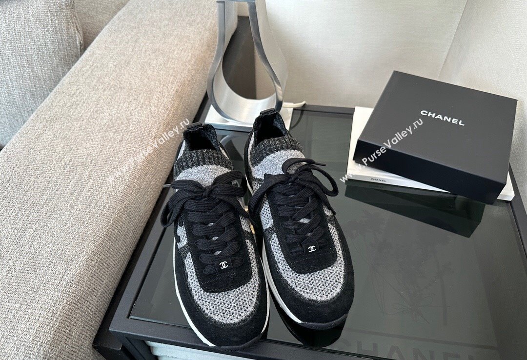 Chanel CC Logo Mesh Sneakers Black 2024 (xo-24030503)