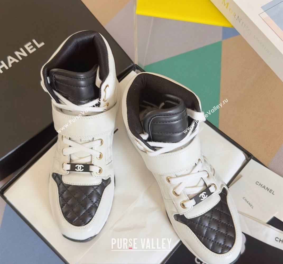 Chanel Quilting CC Logo High-top Sneakers Top Quality 04 2024 (guoran-240305g04)