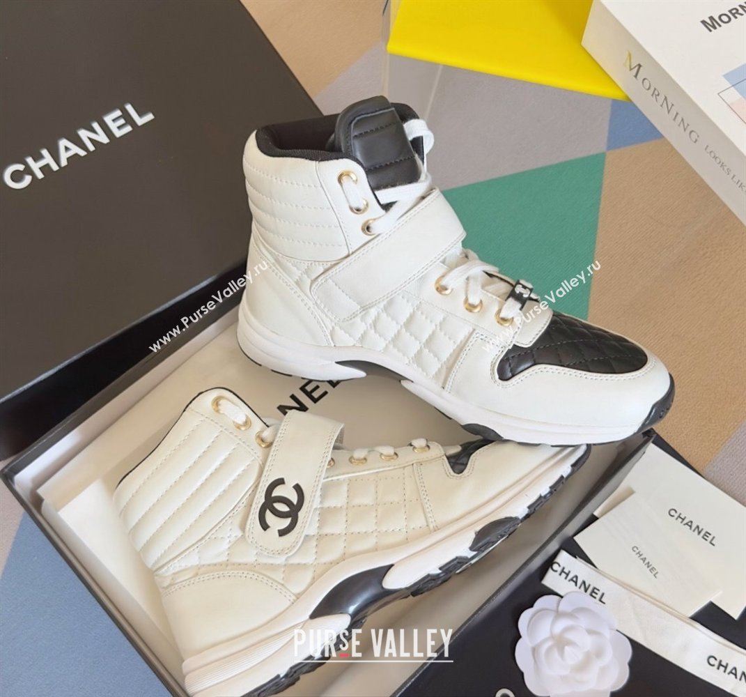 Chanel Quilting CC Logo High-top Sneakers Top Quality 04 2024 (guoran-240305g04)